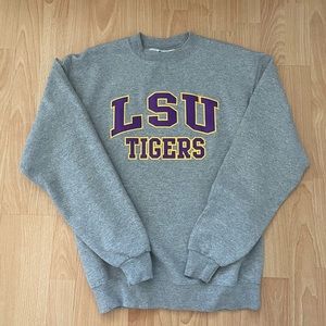 LSU Tigers Grey Crewneck Sweater